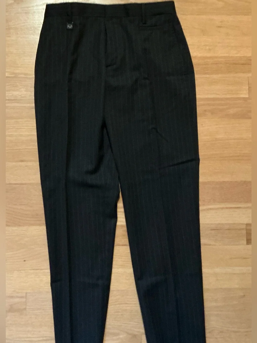 D&G Black Pinstripe Dress Pants - Classic Tailored Trousers